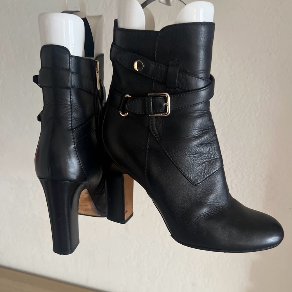 Jimmy Choo Black Leather Heeled Boots